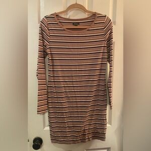 Striped Y2K Long Sleeve Dress